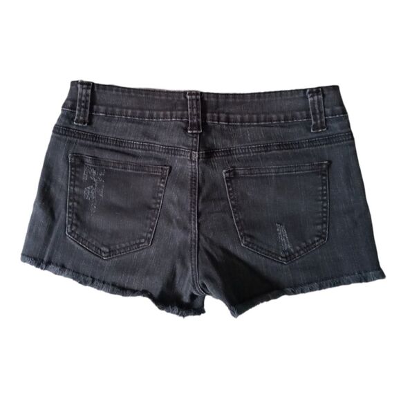 ❤️SALE! PRICE FINAL!❤️ FOREVER 21 BLACK JEAN SHORTS SIZE 29 - Picture 5 of 12